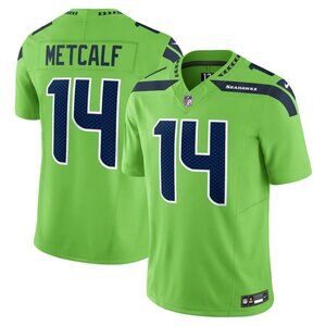 Men's Seattle Seahawks DK Metcalf  Neon Green  Jersey